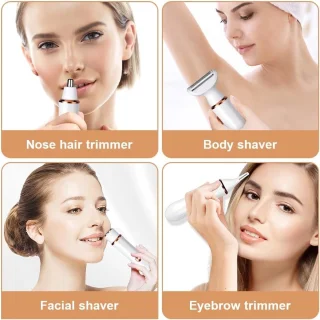 Epilator voor gezicht - wit - maat A - elektrisch 4-in-1 scheerapparaat voor dames