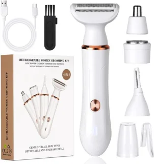 Epilator voor gezicht - wit - maat A - elektrisch 4-in-1 scheerapparaat voor dames