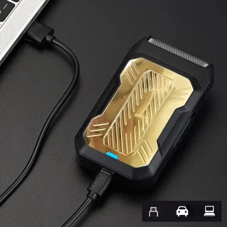 FEIYBA 2in1 Scheerapparaat en Baardtrimmer Zwart/Goud