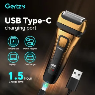 Gertzy 2-in-1 Scheerapparaat en Trimmer - Goud