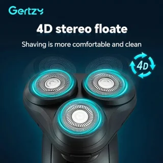 Gertzy 3in1 4D Scheerapparaat USB Oplaadbaar Zwart