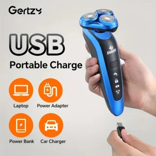 Gertzy 3in1 USB Scheerapparaat Blauw