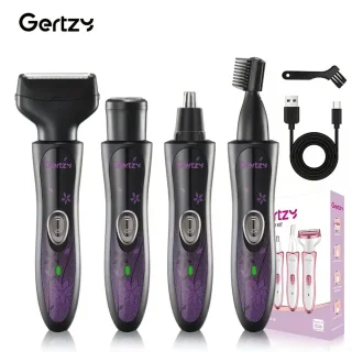 Gertzy 4-in-1 Dames Scheerapparaat Paars/Zwart