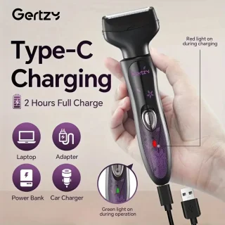 Gertzy 4-in-1 Dames Scheerapparaat Paars/Zwart