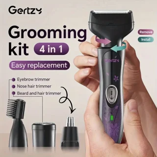 Gertzy 4-in-1 Dames Scheerapparaat Paars/Zwart