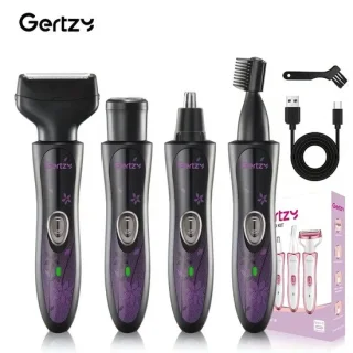Gertzy 4-in-1 Dames Scheerapparaat Paars/Zwart
