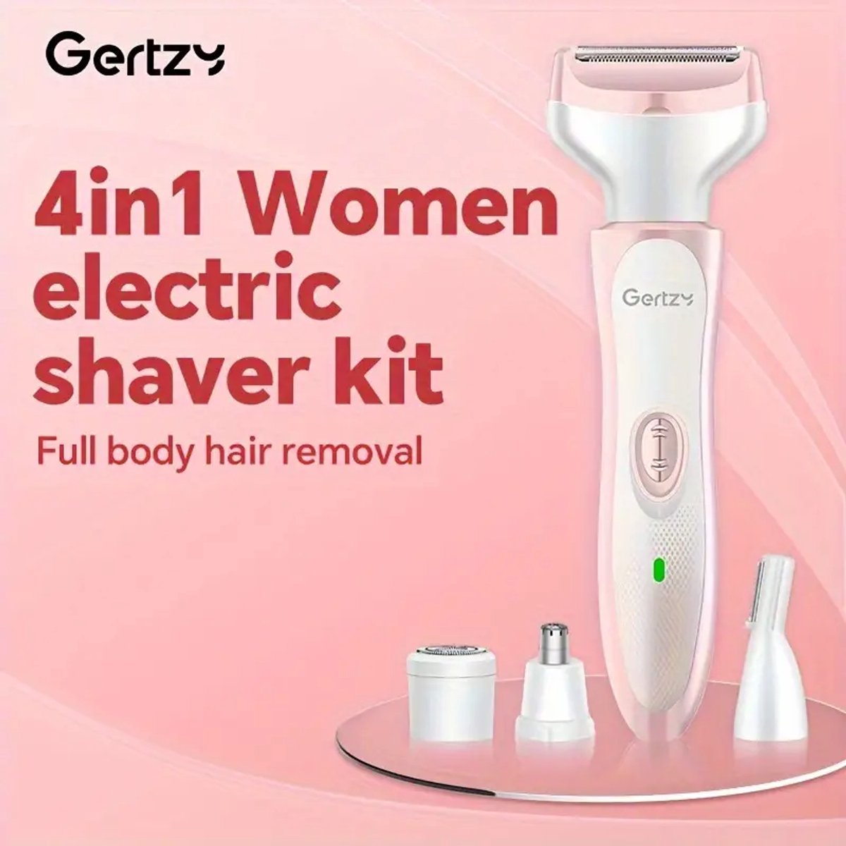 Gertzy 4-in-1 Scheerapparaat Dames Wit/Roze