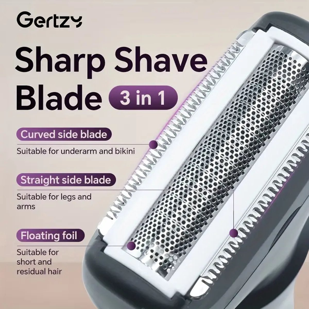 Gertzy 4-in-1 Scheerapparaat Dames Wit/Roze