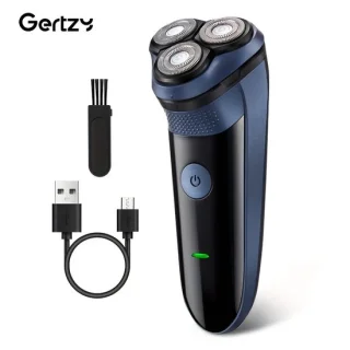 Gertzy Scheerapparaat USB Oplaadbaar Gezicht Baard Body Zwart/Blauw