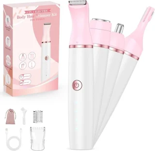 Gezichtshaarverwijderaar - elektrisch scheerapparaat voor dames - roze