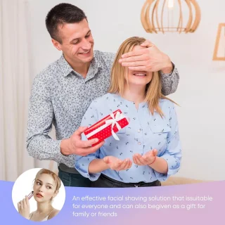 Gigicial Gezichtsscheermes - Scheerapparaat voor Vrouwen, 1 stuk, Zilver