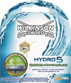 Gillette Hydro 5 Groomer & Power Select scheermesjes 4 stuks