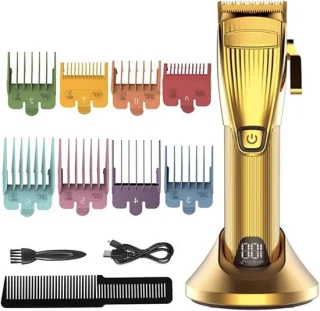 Hair Clippers for Men, Professional Barber Shop Hair Clipper Kit 0.01mm Trimmer Machine Set Wireless/Cord