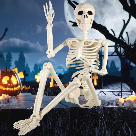 Halloween Skelet 93CM met Beweegbare Gewrichten