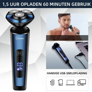 Hatteker 3-in-1 Elektrisch Scheerapparaat voor Heren