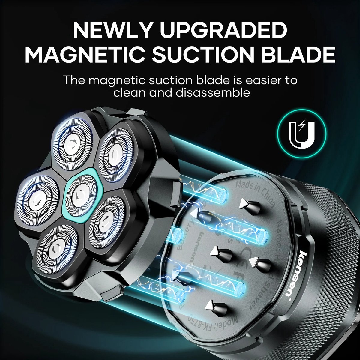 Wat vinden we goed aan de Hoofdscheerapparaat 6D Magnetisch USB Oplaadbaar 6 Koppen