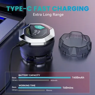 Hoofdscheerapparaat 6D Magnetisch USB Oplaadbaar 6 Koppen