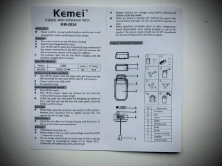 Kemei 2024 Zakformaat Scheerapparaat voor Mannen en Vrouwen
