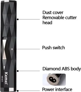Kemei 2in1 Oplaadbaar Scheerapparaat en Trimmer Set Unisex