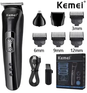Kemei 3in1 Scheerapparaat Set USB Oplaadbaar Zilver/Zwart