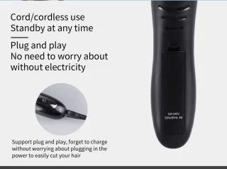 Kemei 3in1 USB Oplaadbare Trimmer Set Zilver/Zwart