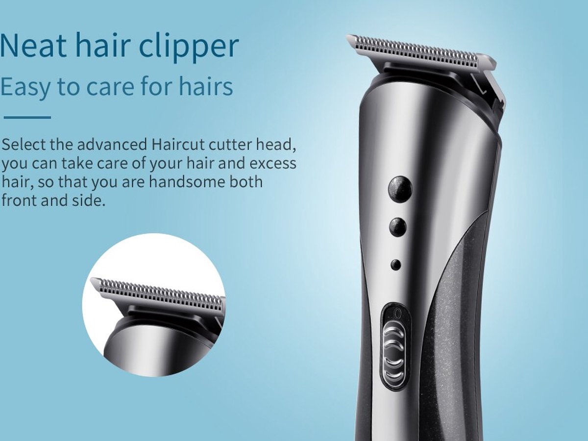 Kemei 3in1 USB Oplaadbare Trimmer Set Zilver/Zwart