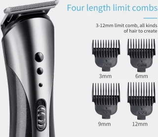 Kemei 3in1 USB Oplaadbare Trimmer Set Zilver/Zwart