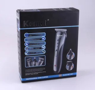 Kemei 3in1 USB Oplaadbare Trimmer Set Zilver/Zwart