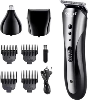 Kemei 3in1 USB Oplaadbare Trimmer Set Zilver/Zwart