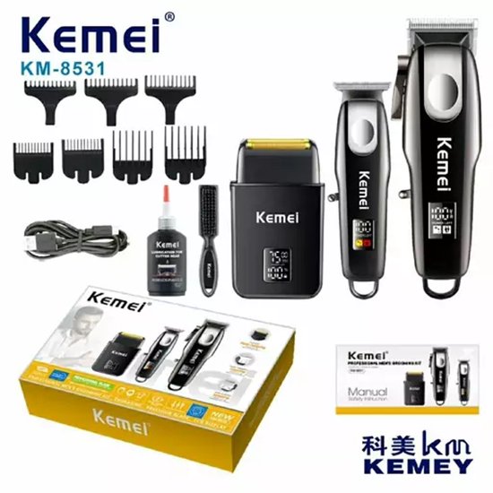 kemei km-8531 scheerset 3-in-1 2025