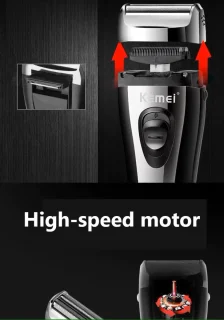 Kemei Oplaadbaar Scheerapparaat Unisex Wit