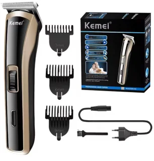 Kemei Usb-Oplaadbare Tondeuse Rose Goud + Chrome
