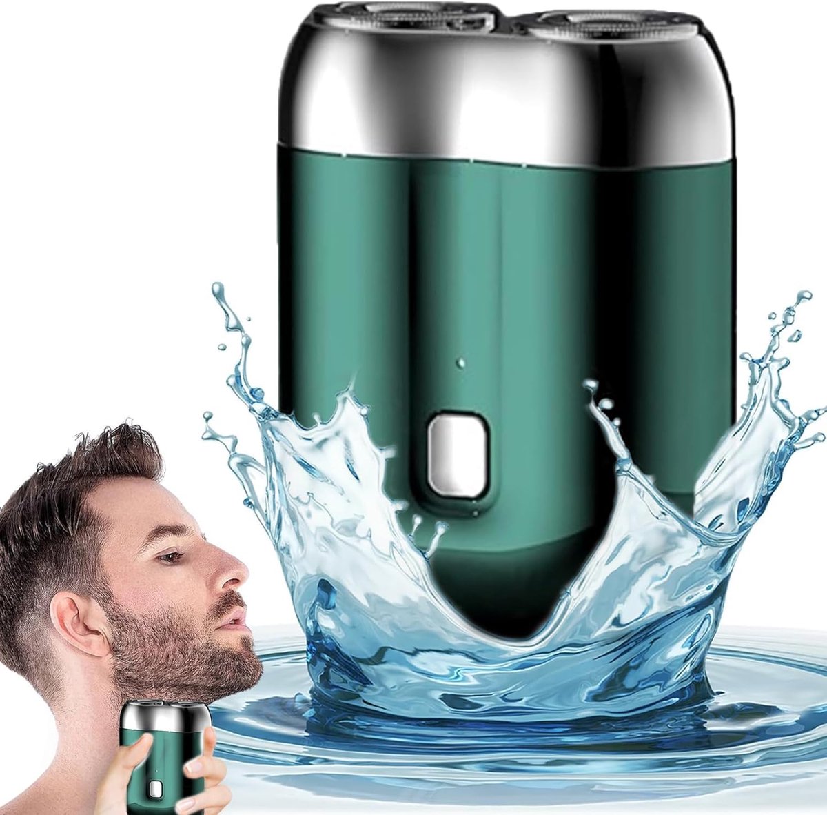 De KZQ Mini Elektrisch Scheerapparaat Dubbele Kop Groen in één oogopslag