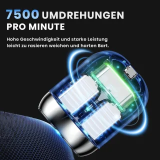 KZQ Mini Elektrisch Scheerapparaat Dubbele Kop Groen