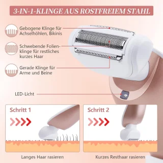 Ladyshave 3-in-1 Elektrisch Scheerapparaat Dames