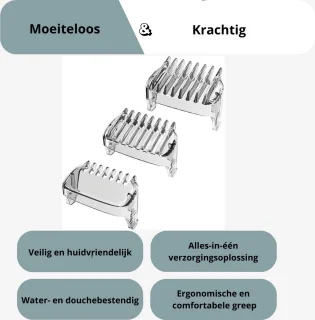 LifeStages Bodygroomer Mannen - Tondeuse Lichaamshaar Zwart