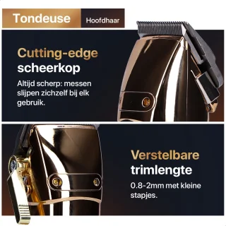 LIVRIX Haar Trimmer 3-in-1 Goud