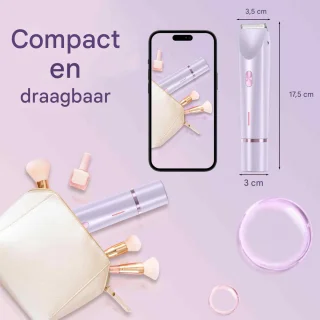longziming 2-in-1 Elektrische Vrouwenraser Paars