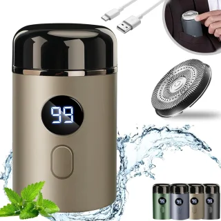 Merkloos Mini Elektrisch Scheerapparaat voor Mannen - Champagne Goud