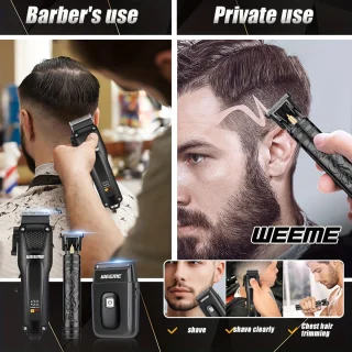 Merknaam 3-delige haar- en baardtrimmerset