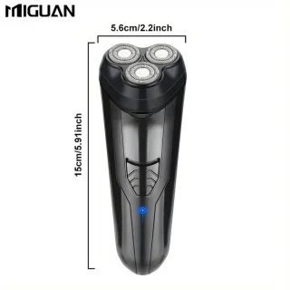 Miguan 3-koppen Scheerapparaat USB Oplaadbaar Zwart