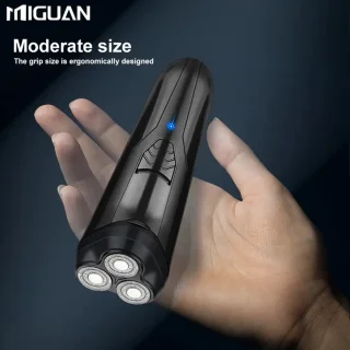 Miguan 3-koppen Scheerapparaat USB Oplaadbaar Zwart