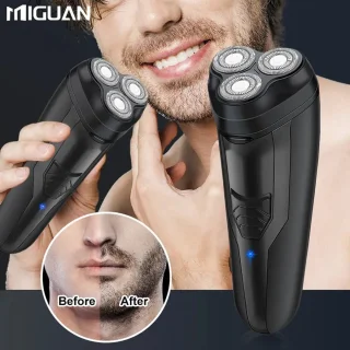Miguan 3-koppen Scheerapparaat USB Oplaadbaar Zwart