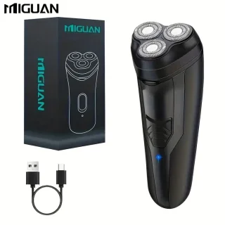 Miguan 3-koppen Scheerapparaat USB Oplaadbaar Zwart