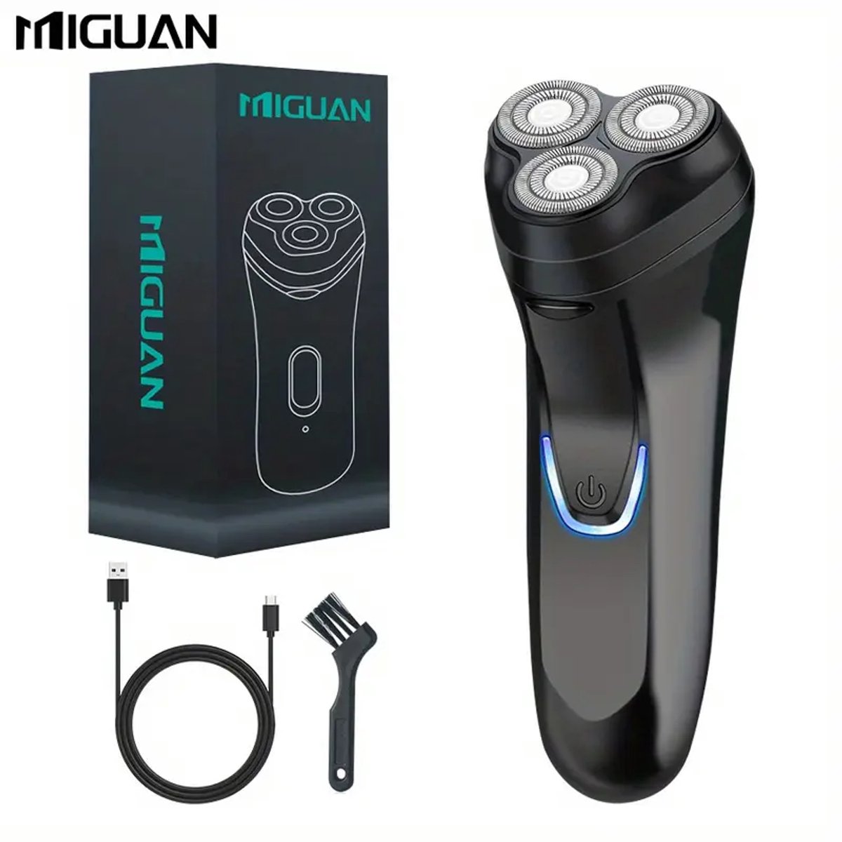 Wat vinden we goed aan de Miguan 3-kops Scheerapparaat USB Oplaadbaar Zwart