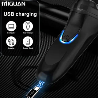 Miguan 3-kops Scheerapparaat USB Oplaadbaar Zwart