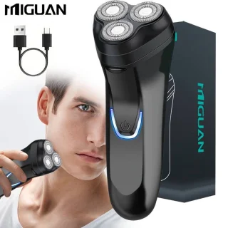 Miguan 3-kops Scheerapparaat USB Oplaadbaar Zwart