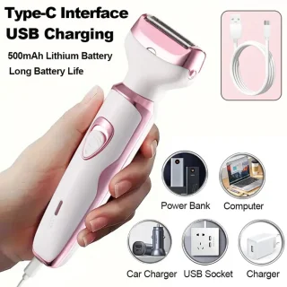 Miguan 4-in-1 Dames Scheerapparaat Wit/Roze