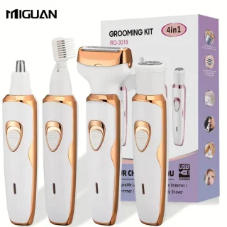 Miguan 4-in-1 Scheerapparaat Dames USB Wit/Goud