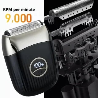 Mini Digitale Scheerapparaat USB Oplaadbaar Zwart